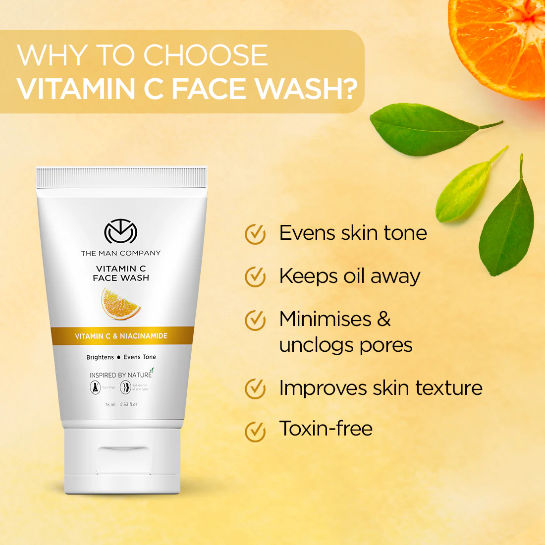 Vitamin C Face Wash | Vitamin C & Niacinamide (75ml) - Image 4