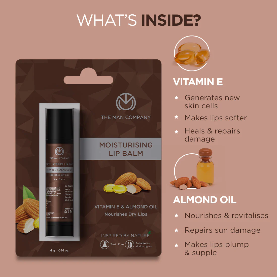 Moisturising Lip Balm | Vitamin E & Almond Oil - Image 19