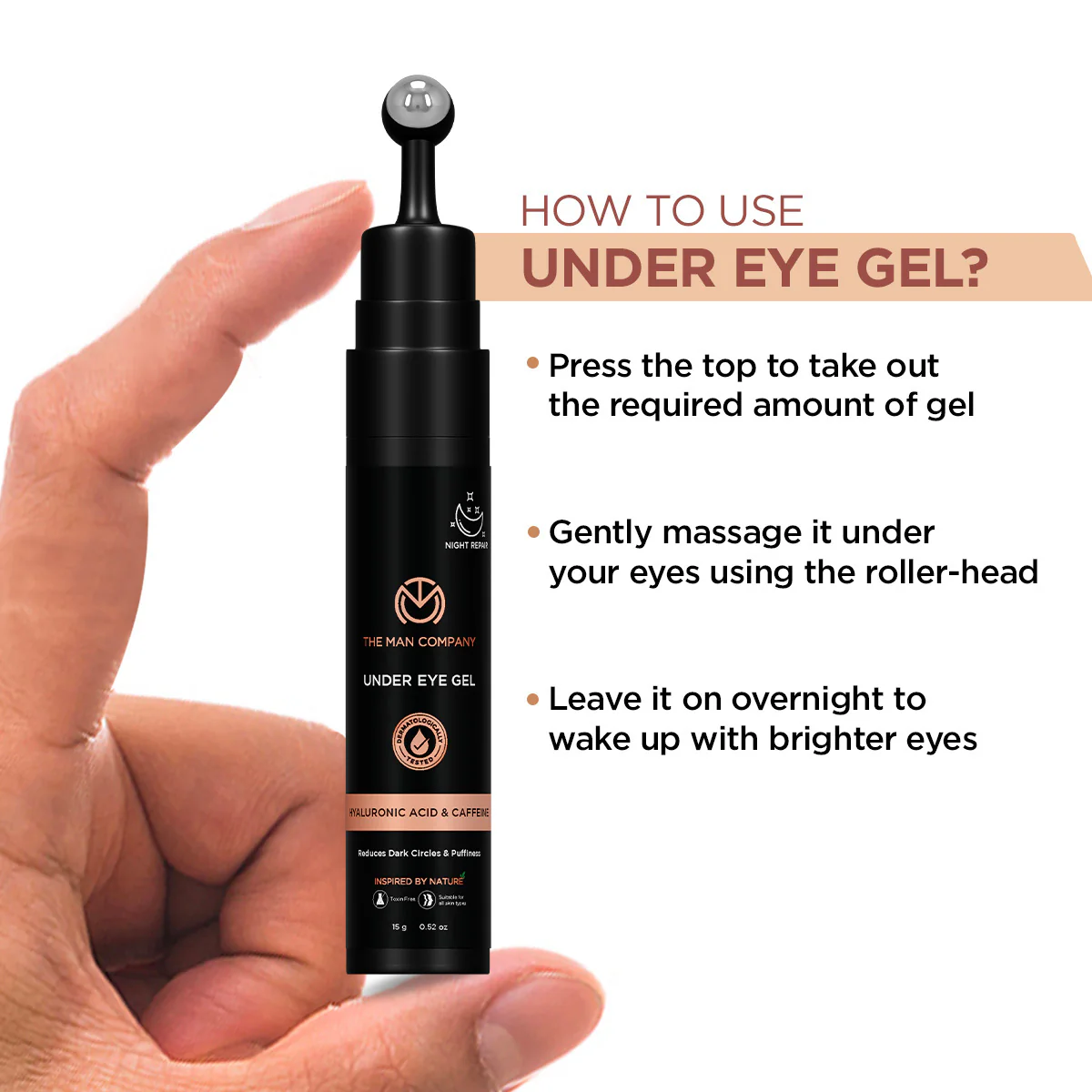 Under Eye Gel | Caffeine & Hyaluronic Acid (15g) - Image 4